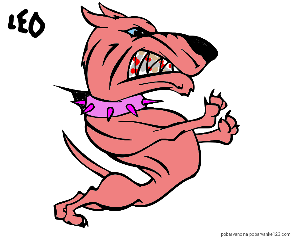 POBARVANA POBARVANKA - Pobarvanka hudega kužka