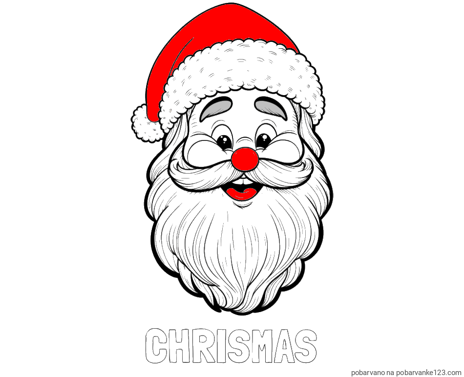 POBARVANA POBARVANKA - Pobarvanka imena CHRISMAS in pobarvanka veselega Božička