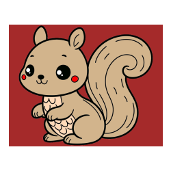 Pobarvana pobarvanka - Pobarvanka ljubke veverice