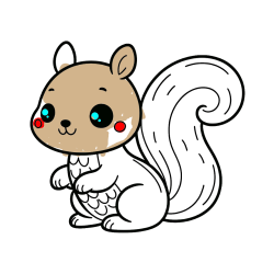 Pobarvana pobarvanka - Pobarvanka ljubke veverice