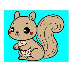 Pobarvana pobarvanka - Pobarvanka ljubke veverice