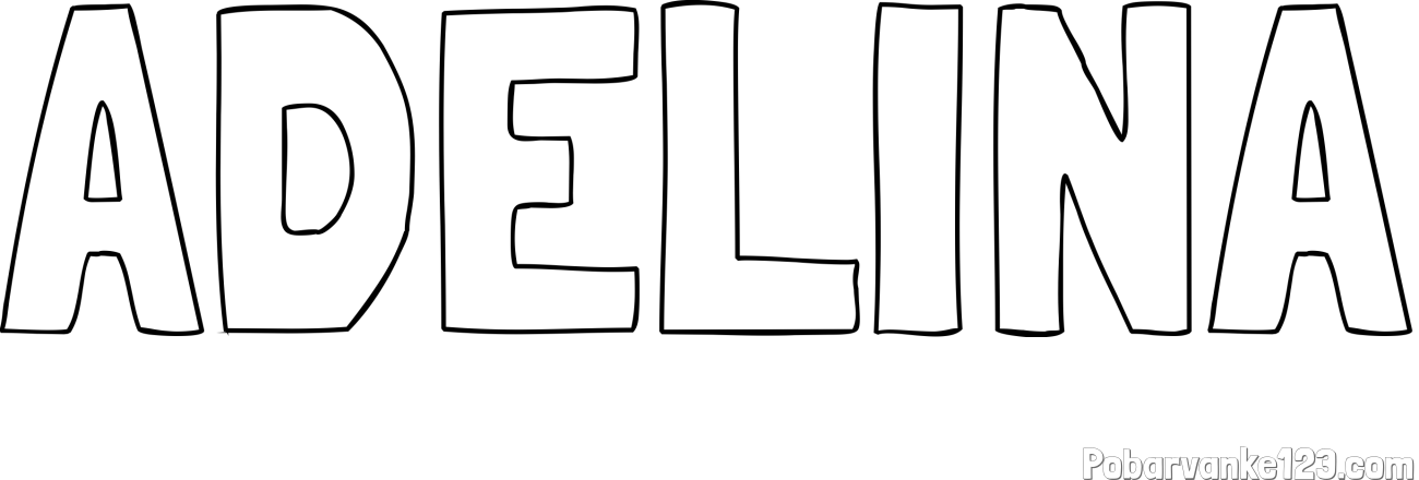 Pobarvanka imena ADELINA