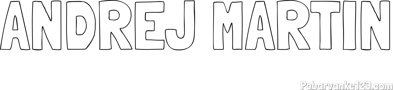 Pobarvanka imena ANDREJ MARTIN