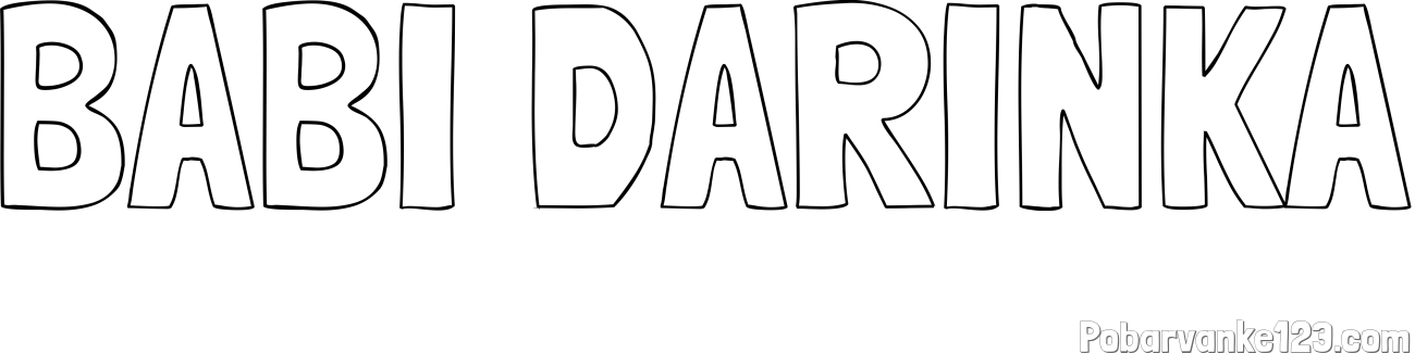 Pobarvanka imena BABI DARINKA