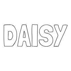 Online izdelana pobarvanka - Pobarvanka imena DAISY