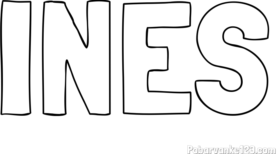 Pobarvanka imena INES