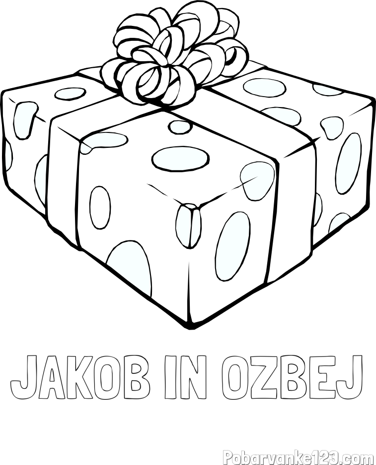 Pobarvanka imena JAKOB IN OŽBEJ in božično darilo