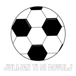 Online izdelana pobarvanka - Pobarvanka imena JULIJAN TI SI DOVOLJ in pobarvanka nogometne žoge