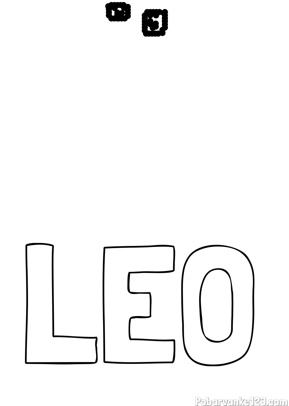 Pobarvanka imena LEO in mini lazi & minejka