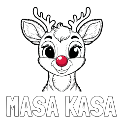 Online izdelana pobarvanka - Pobarvanka imena MAŠA KAŠA in otroška pobarvanka simpatičnega jelenčka Rudolfa