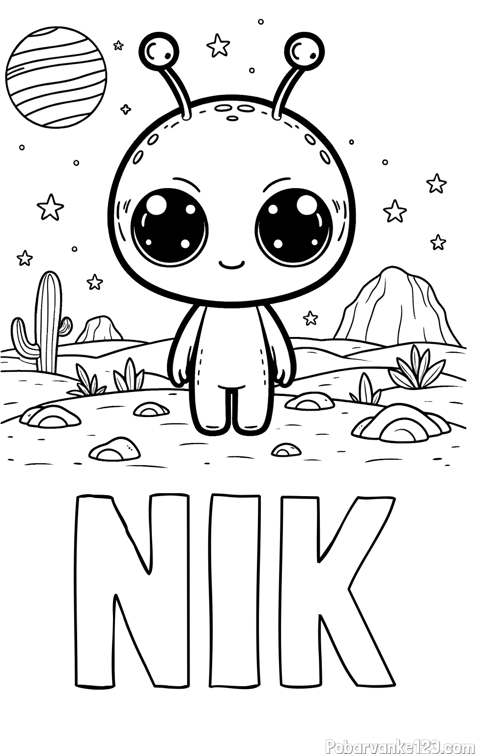 Pobarvanka imena NIK in pobarvanka marsovca