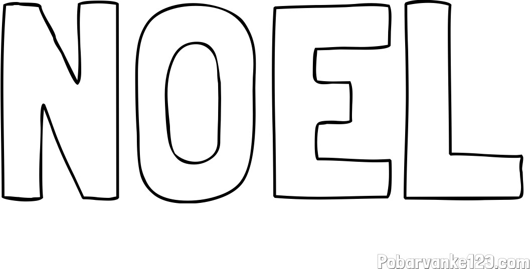 Pobarvanka imena NOEL