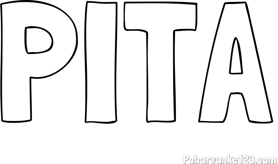 Pobarvanka imena PITA