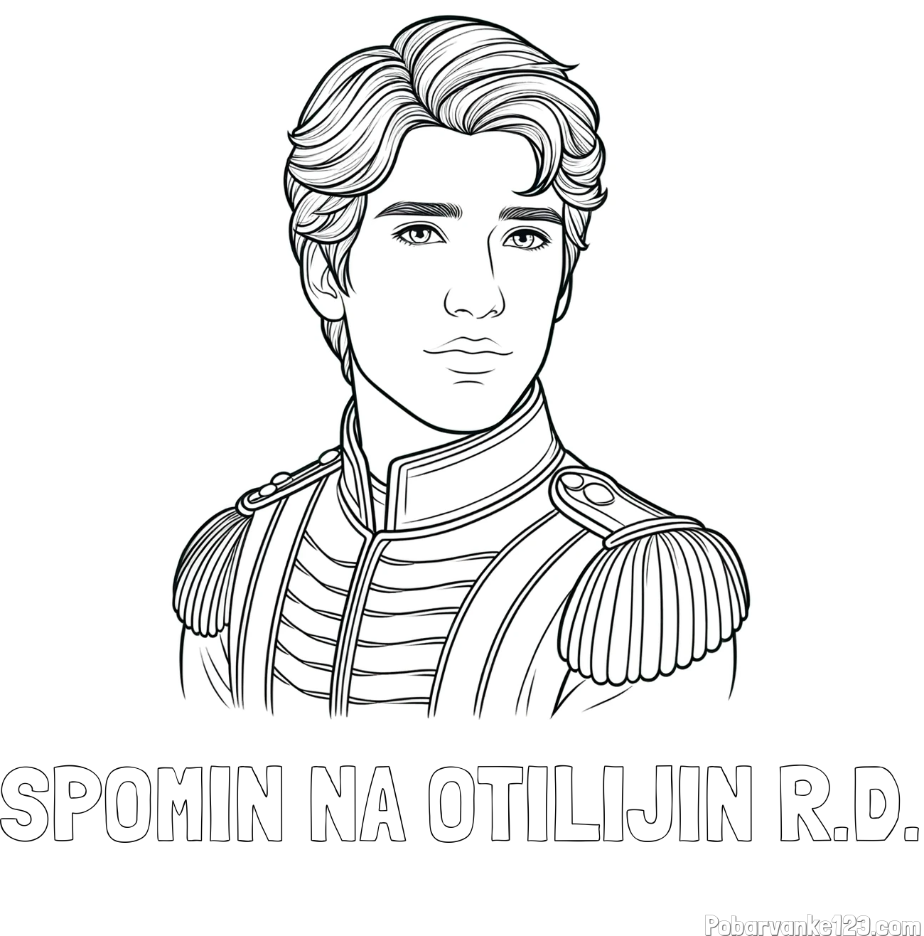 Pobarvanka imena SPOMIN NA OTILIJIN R.D. in pobarvanka princa