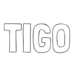 Online izdelana pobarvanka - Pobarvanka imena TIGO