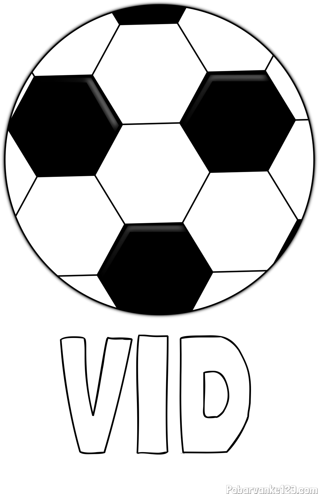 Pobarvanka imena VID in pobarvanka nogometne žoge