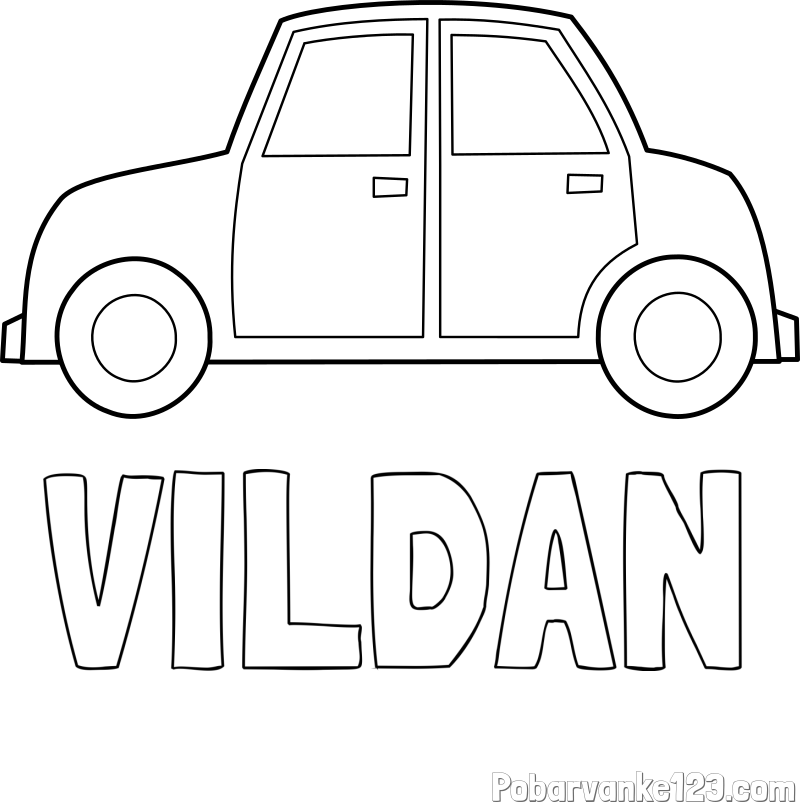 Pobarvanka imena VILDAN in pobarvanka avta