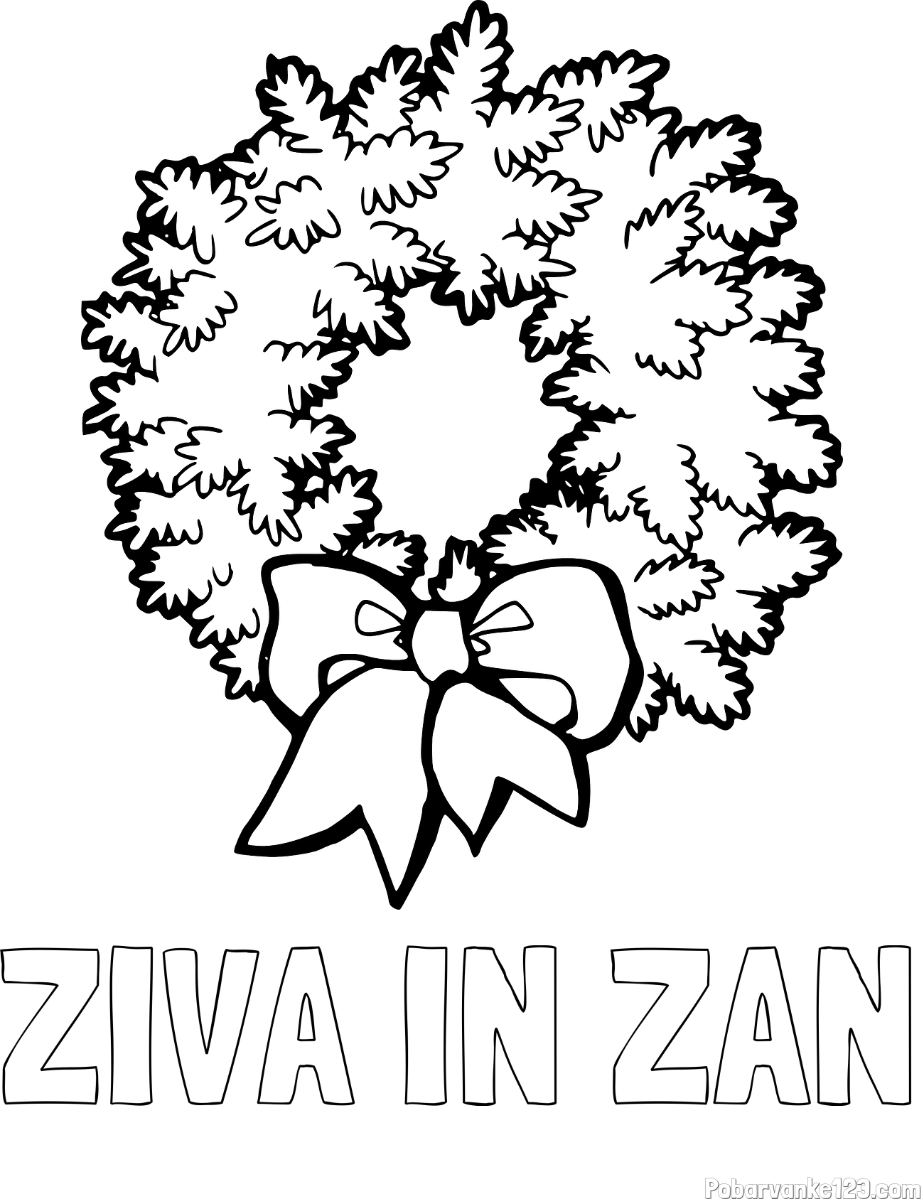 Pobarvanka imena ŽIVA IN ŽAN in adventni venček