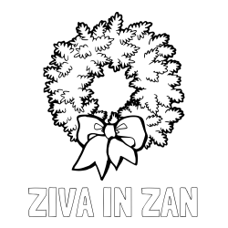 Online izdelana pobarvanka - Pobarvanka imena ŽIVA IN ŽAN in adventni venček