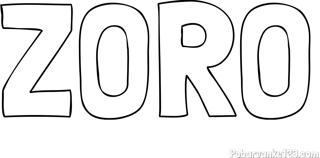 Pobarvanka imena ZORO