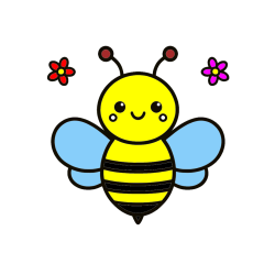 Pobarvana pobarvanka - Otroška pobarvanka čebele