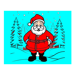 Pobarvana pobarvanka - Pobarvanka Božička v gozdu