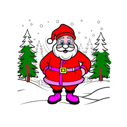 Pobarvana pobarvanka - Pobarvanka Božička v gozdu