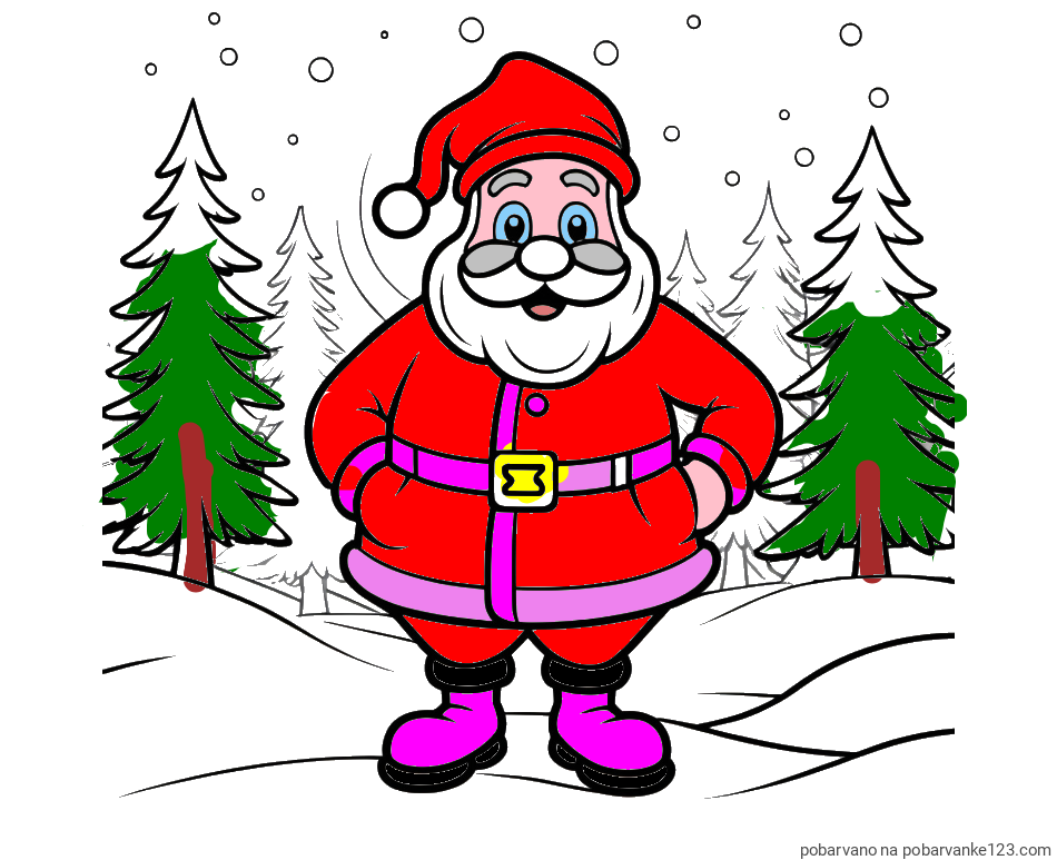 POBARVANA POBARVANKA - Pobarvanka Božička v gozdu