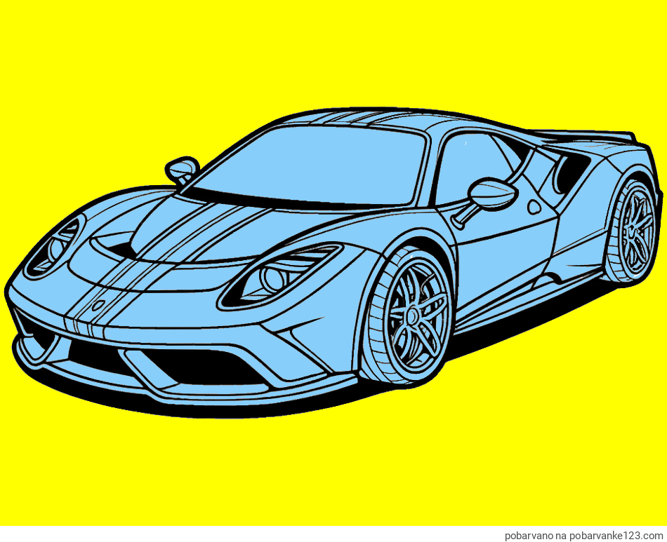 POBARVANA POBARVANKA - Pobarvanka čudovitega športnega avtomobila