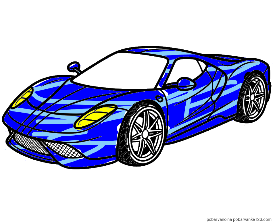 POBARVANA POBARVANKA - Pobarvanka dirkalnega avtomobila