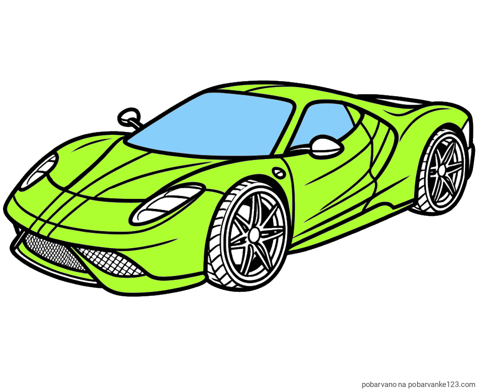 POBARVANA POBARVANKA - Pobarvanka dirkalnega avtomobila