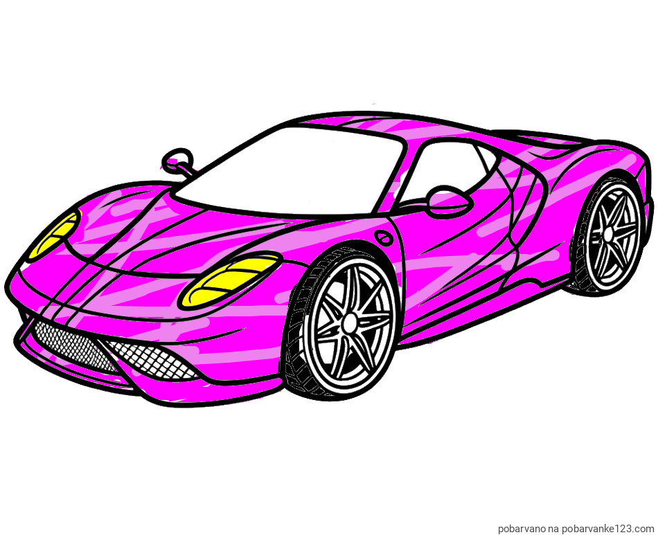 POBARVANA POBARVANKA - Pobarvanka dirkalnega avtomobila