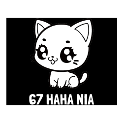 Pobarvana pobarvanka - Pobarvanka imena 67 HAHA NIA in pobarvnaka ljubke muce v anime slogu