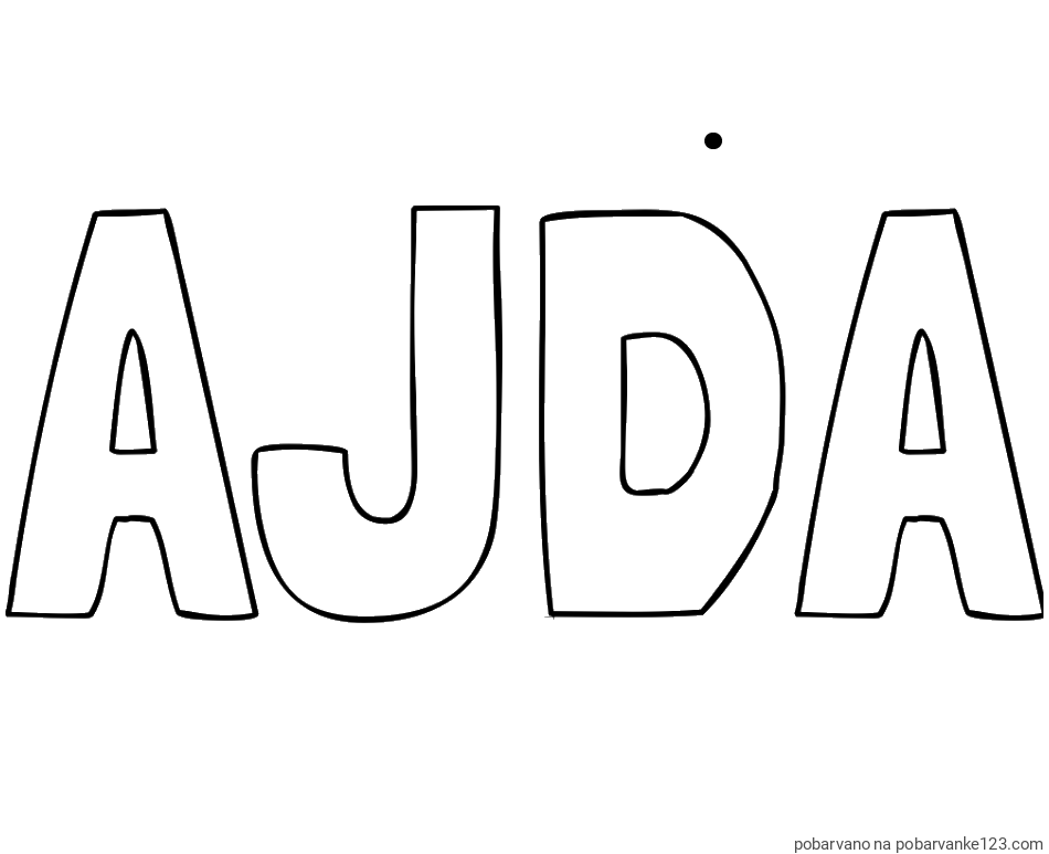 POBARVANA POBARVANKA - Pobarvanka imena AJDA