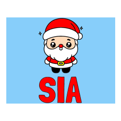 Pobarvana pobarvanka - Pobarvanka imena SIA in enostavna otroška pobarvanka Božička