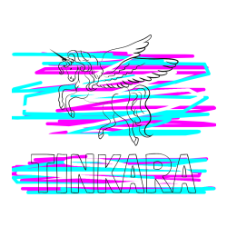 Pobarvana pobarvanka - Pobarvanka imena TINKARA in lepa pobarvanka samoroga