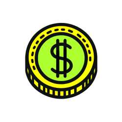 Pobarvana pobarvanka - Pobarvanka kovanca - USD (ameriški dolar)