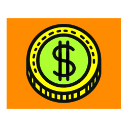 Pobarvana pobarvanka - Pobarvanka kovanca - USD (ameriški dolar)