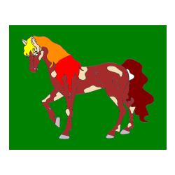 Pobarvana pobarvanka - Pobarvanka lisastega konja