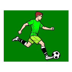 Pobarvana pobarvanka - Pobarvanka nogometaša v napadu