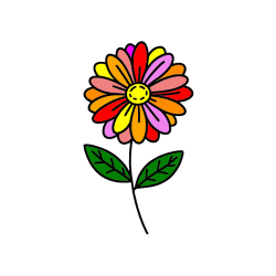 Pobarvana pobarvanka - Pobarvanka rožice