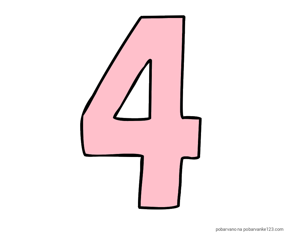 POBARVANA POBARVANKA - Pobarvanka številke štiri (4)