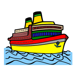 Pobarvana pobarvanka - Pobarvanka velike potniške ladje