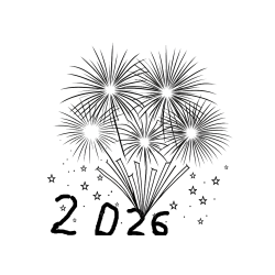 Pobarvana pobarvanka - Pobarvanka velikega ognjemeta z zvezdicami