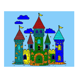 Pobarvana pobarvanka - Pobarvnaka velikega gradu