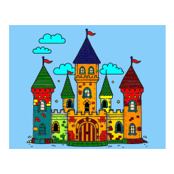 Pobarvana pobarvanka - Pobarvnaka velikega gradu