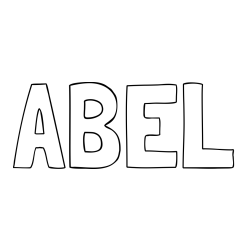 Online izdelana pobarvanka - Pobarvanka imena ABEL