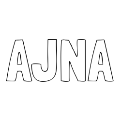 Online izdelana pobarvanka - Pobarvanka imena AJNA