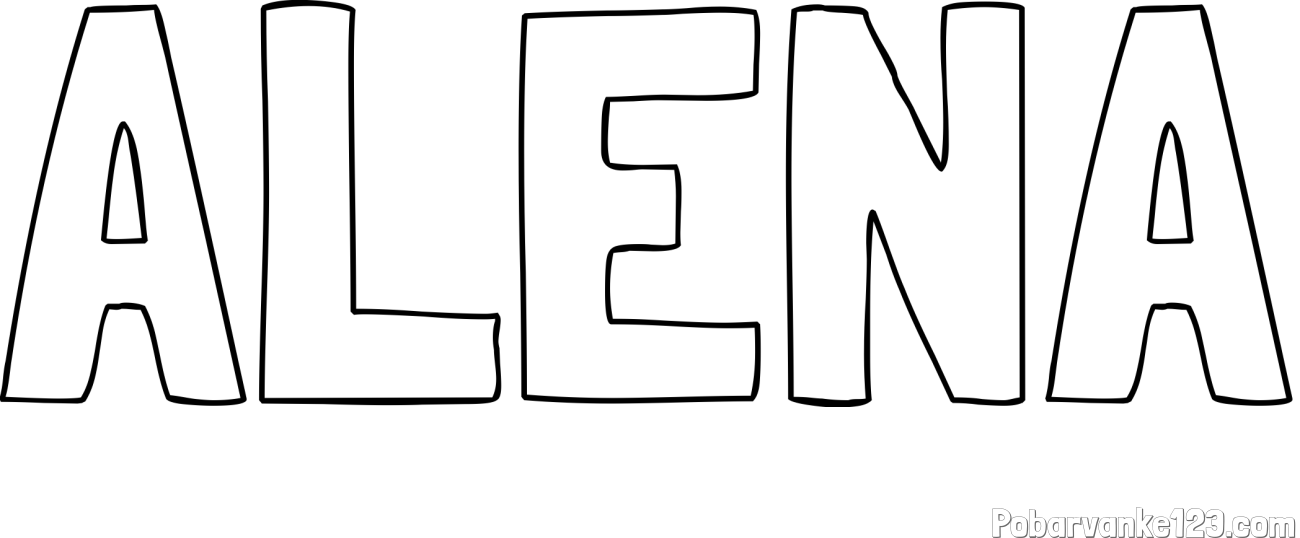 Pobarvanka imena ALENA