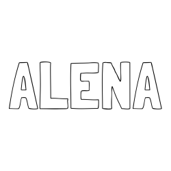 Online izdelana pobarvanka - Pobarvanka imena ALENA